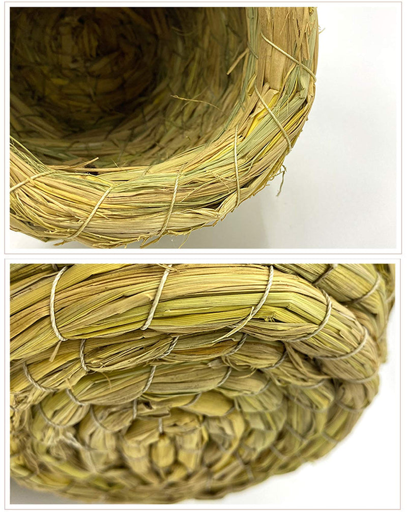 2Pcs Birdcage Straw, Lucky Interests Natural Fiber Simulation Birdhouse, Resting Breeding Place for Birds, Handmade Birds Nest Straw Bird, Hideaway from Predators, Provides Shelter from Cold Weather - BeesActive Australia