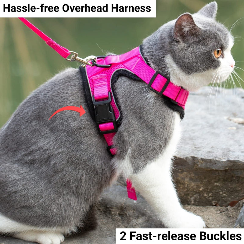 Mr. Peanut's PurrTrek Reflective Cat Harness with Matching Leash Small Pink - BeesActive Australia