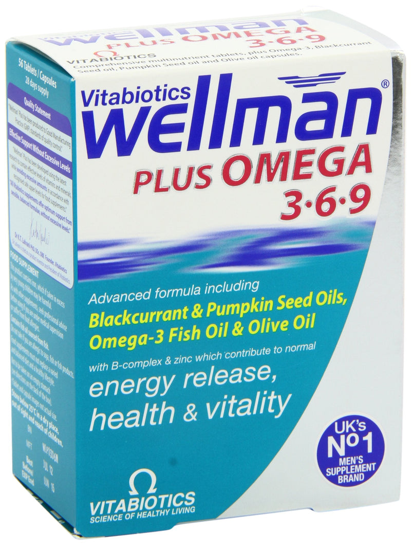 Wellman Plus Vitamins. UK's No.1 for Men. Comprehensive Multivitamin formula with Vitamin D, Omega 3-6-9 and Micronutrients. By Vitabiotics - BeesActive Australia