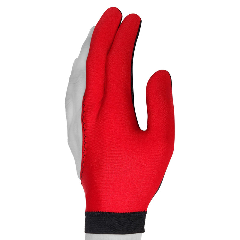 Billiard Pool Cue Glove by Fortuna - Classic Two-Colored - for Left Hand - Red/Black Small - BeesActive Australia