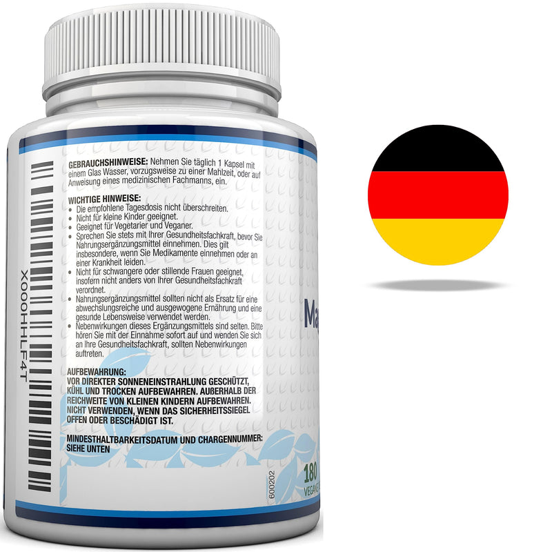 Magnesium Citrate 200mg | 180 Tablets for 6 Month Supply of Magnesium Tablets | Made in The UK by Nu U Nutrition - BeesActive Australia