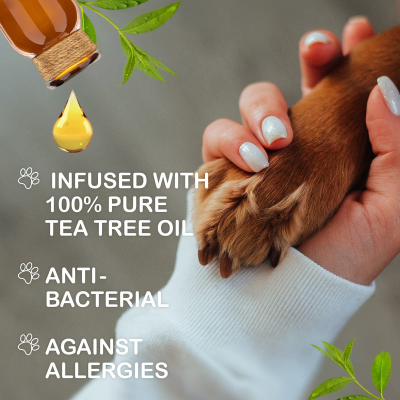 Kelebs Dog Natural Organic White Clay Powder Paw Cleaner, Tea Tree Oil Enzymes Odor Eliminator Deodorant, Prevent Paw Licking After Balm Use, Daily Remedies, Itchy Relief Allergies, Zero Plastic Vegan - BeesActive Australia
