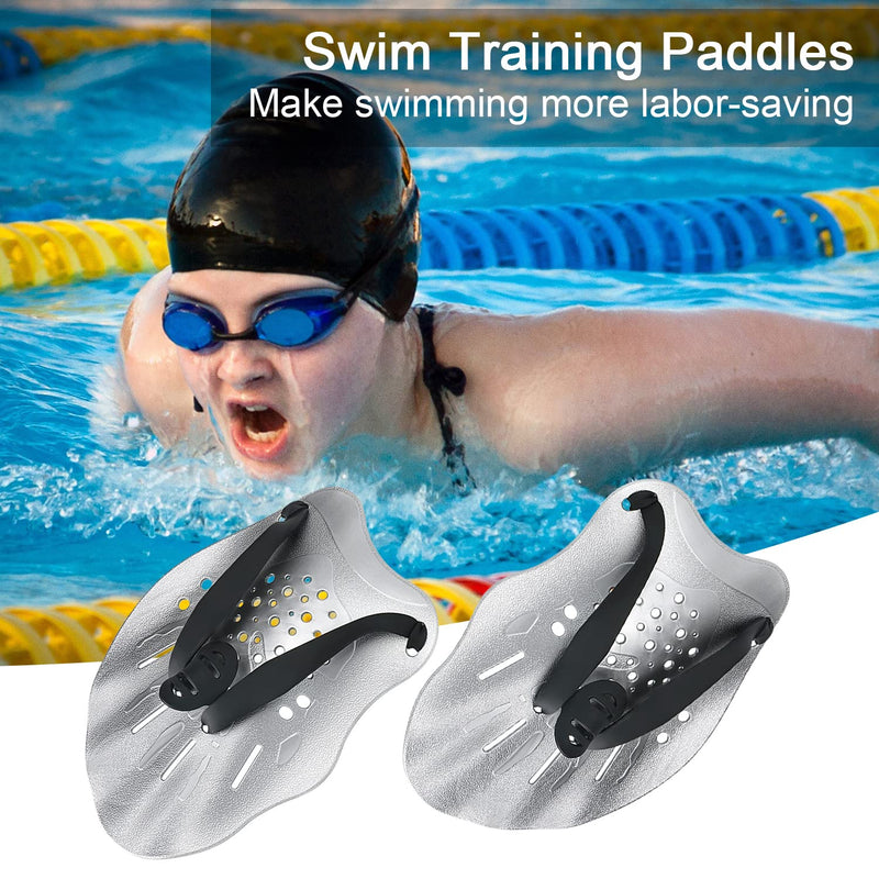 Contour Swim Paddles Hand, Swim Training Hand Paddles with Adjustable Straps, Swimming Hand Paddles for Women and Men high-blue - BeesActive Australia
