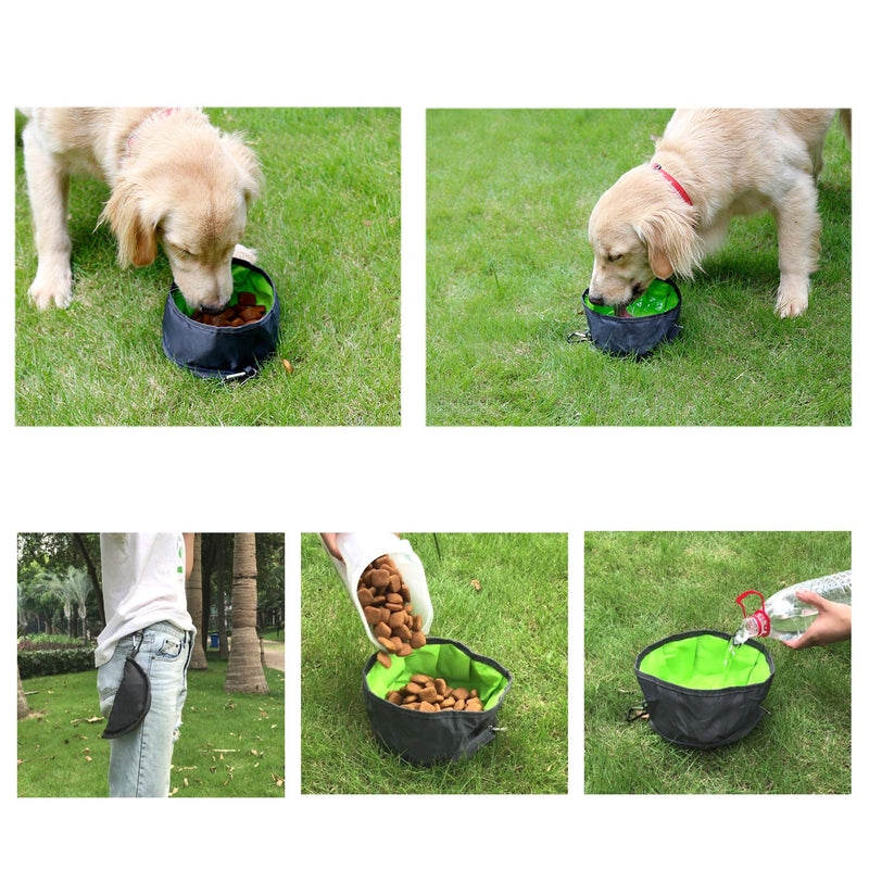 YMTECH Collapsible Dog Bowls for Travel,Portable and Light for Food and Water Orange,Green - BeesActive Australia