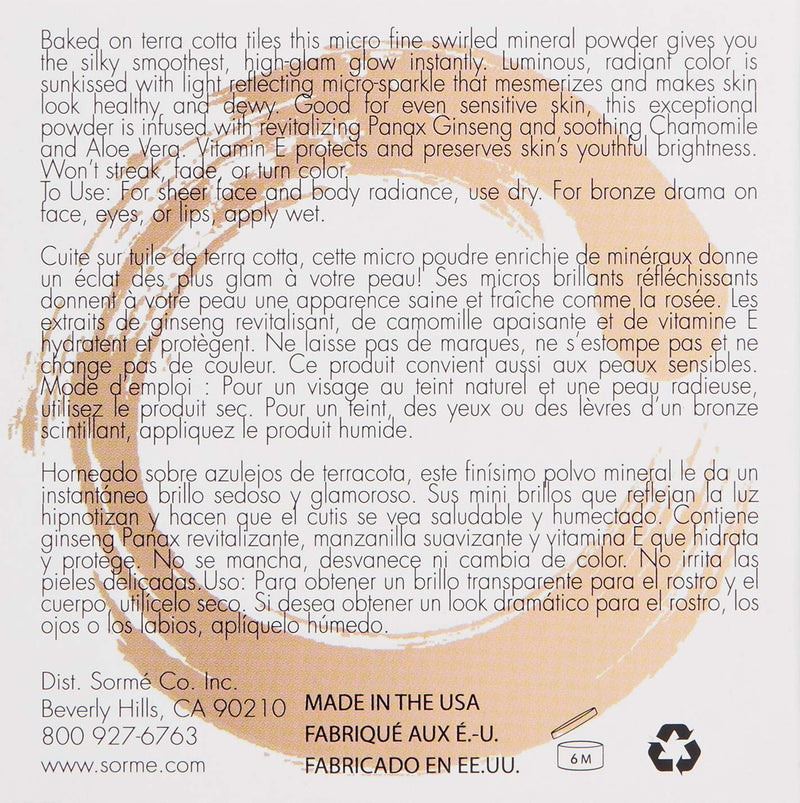 Sorme Cosmetics Baked Bronzer: Natural Healthy Glow (Various Colors) True Blond - BeesActive Australia