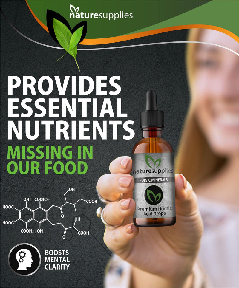 Fulvic Acid Minerals 30ml Bottle - 40 Million Years Old - 33 Organic Amino Acids - Premium Detox Antioxidant Liquid, GMO, Chemicals Free - Naturesupplies 30 ml (Pack of 1) - BeesActive Australia