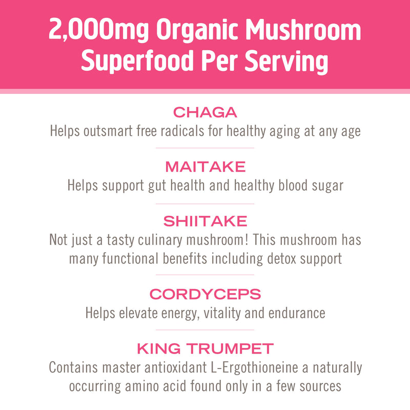 Om Beauty-Full Mushroom Capsules, Mushroom Blend Plus Biotin, with Chaga, Maitake, Hair Skin Nails Mushroom Supplement, 90 Count (30 Day Supply), Vegan - BeesActive Australia