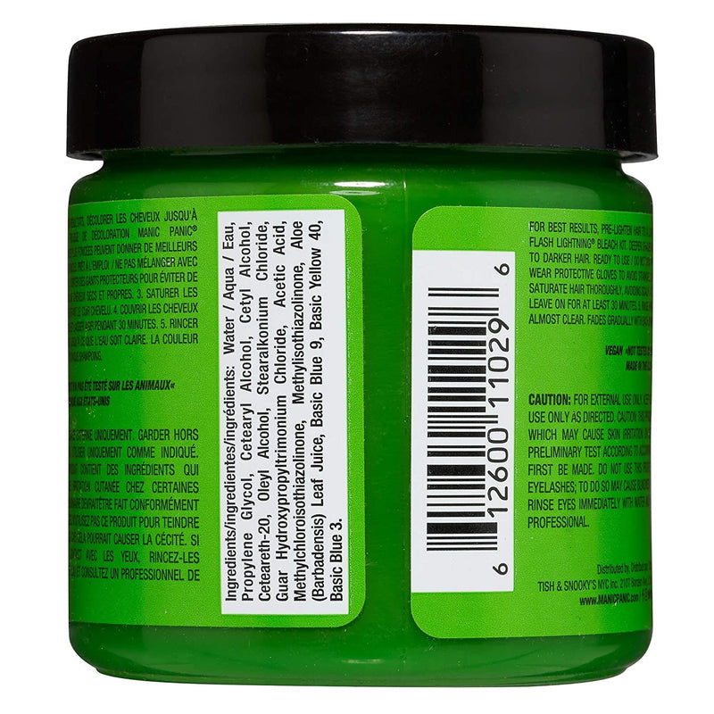 Manic Panic - Electric Lizard Classic Creme Vegan Cruelty Free Green Semi Permanent Hair Dye - 2 x 118ml - BeesActive Australia