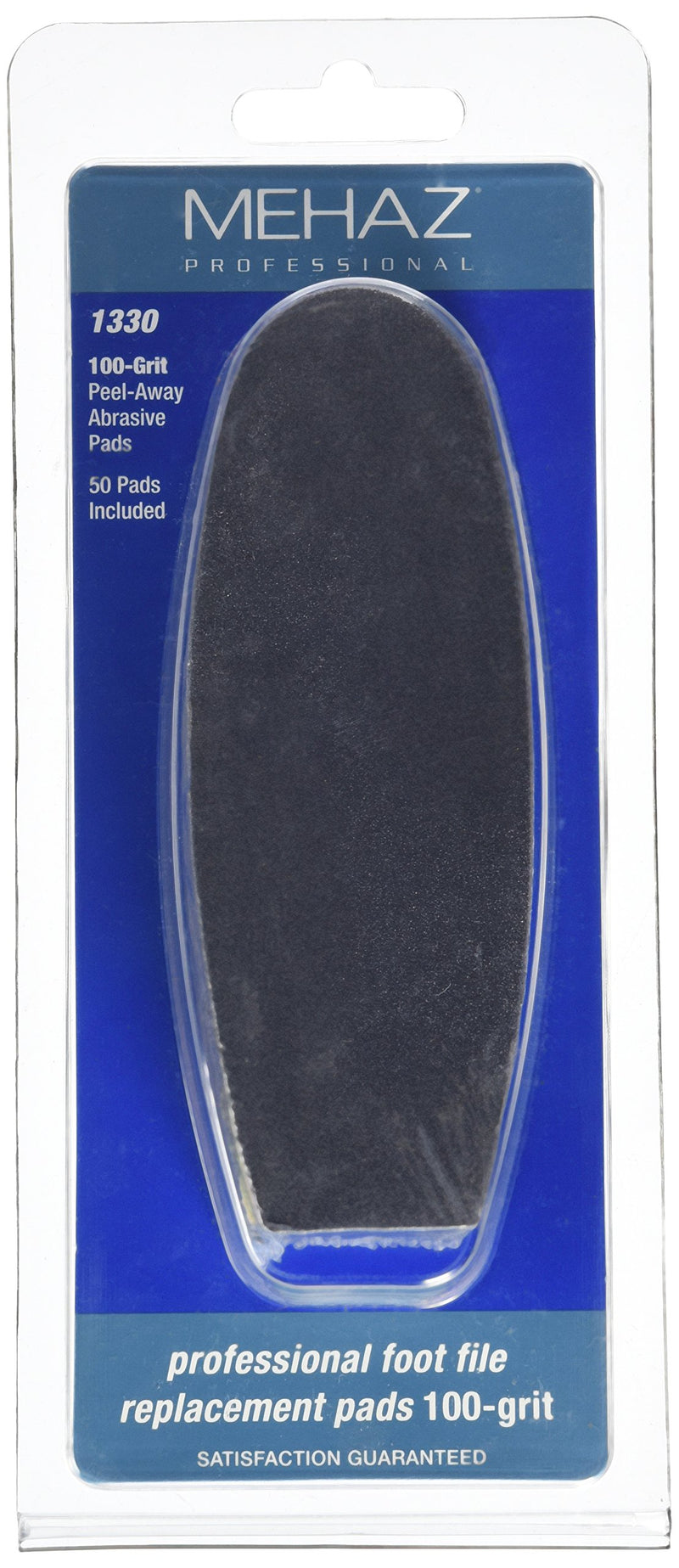 Mehaz Professional Stainless Steel Foot File Replacement Pad, 100 Grit, 50 Count - BeesActive Australia