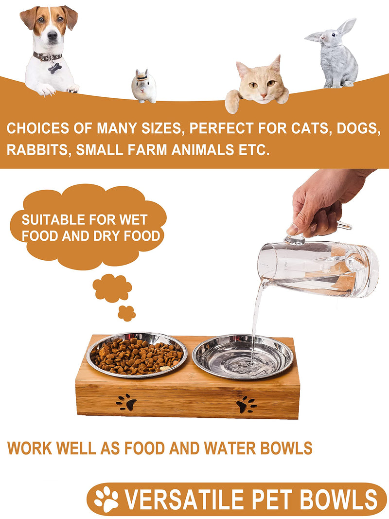 VENTION Shallow Cat Food Bowls, 7 - 56 Oz Replacement Stainless Steel Cat Bowls for Elevated Stand, Whisker Fatigue Cat Bowls, Metal Cat Dishes, Dishwasher Safe, 4.9'' - 10.6'' Basic Bowls for Cat SET OF 4 5 7/10 Inch-Outer Dia. - BeesActive Australia