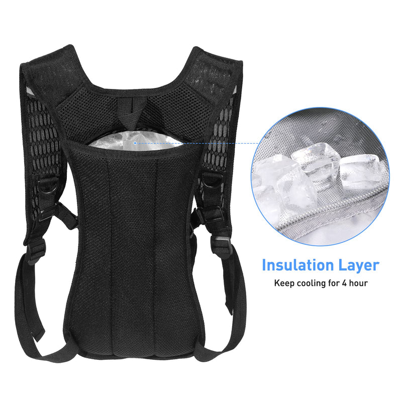 Hydration Pack,Hydration Backpack with 2L Hydration Bladder Lightweight Insulation Water Pack for Festivals,Raves, Hiking, Biking, Climbing, Running and More Black - BeesActive Australia