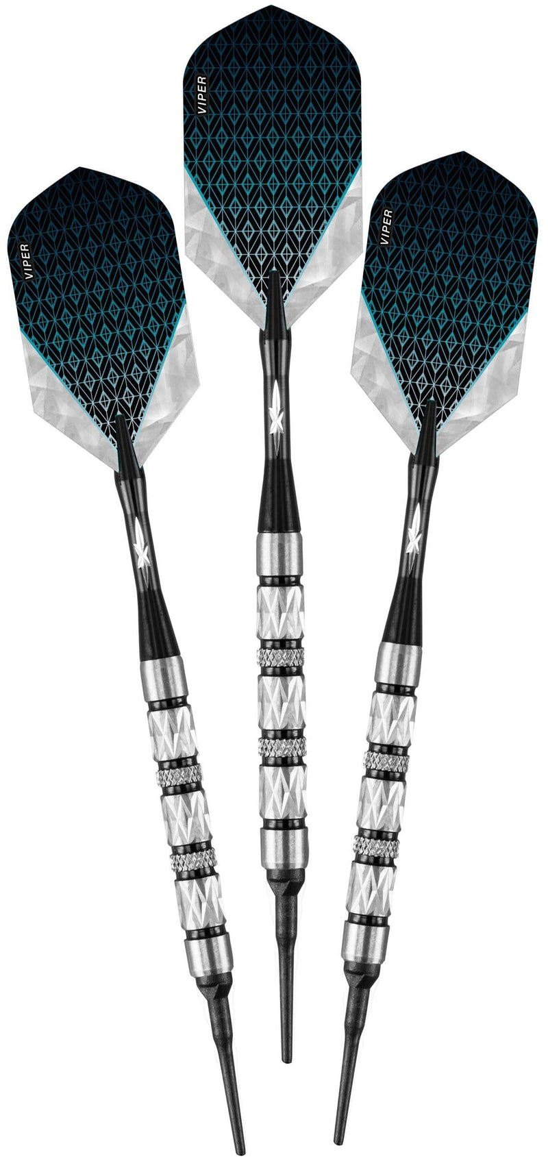 Viper Diamond 90% Tungsten Soft Tip Darts with Storage/Travel Case 16-Gram Black Rings and Flights - BeesActive Australia