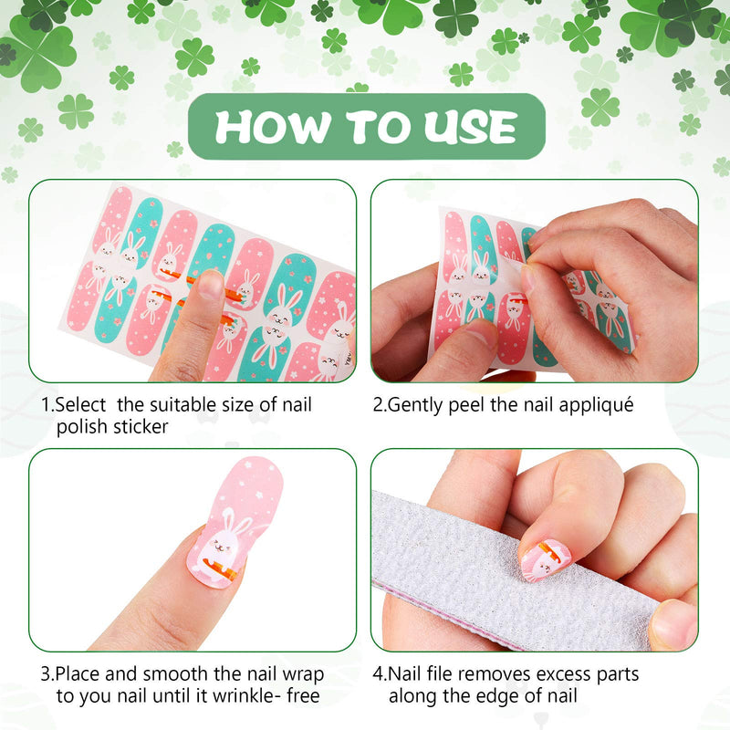 23 Sheets St Patrick's Day Nail Wraps Full Nail Art Polish Stickers Self-Adhesive Nail Art Decals Strips with Nail File for St Patrick's Women Girls Manicure DIY - BeesActive Australia