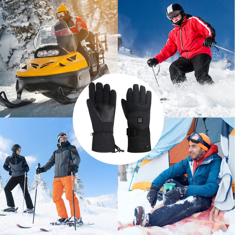 Heated Glove for Men Women, Heated Motorcycle Gloves Waterproof Touchscreen Heating Gloves for Hiking, Snowboarding Winter Outdoor Sports - BeesActive Australia
