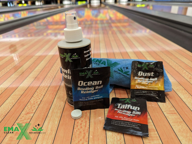 EMAX CLEAN Dust | Bowling-Ball-Cleaner | Strong Cleaning Agent for High-Performance and Urethane Bowlingballs | Tablet | Made in Germany Tab & Towel - BeesActive Australia