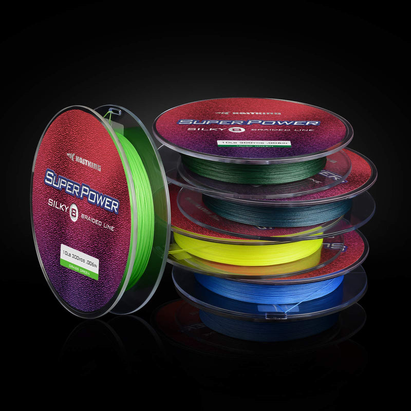 KastKing Superpower Silky8 Braided Fishing Line, Spin Fishing Line, Ultra-Thin Diameter, Smooth Surface So It Casts Longer, Highly Sensitive, No Stretch Braided Fishing Line, Abrasion Resistant Blue 150Yds-30LB-0.30mm - BeesActive Australia