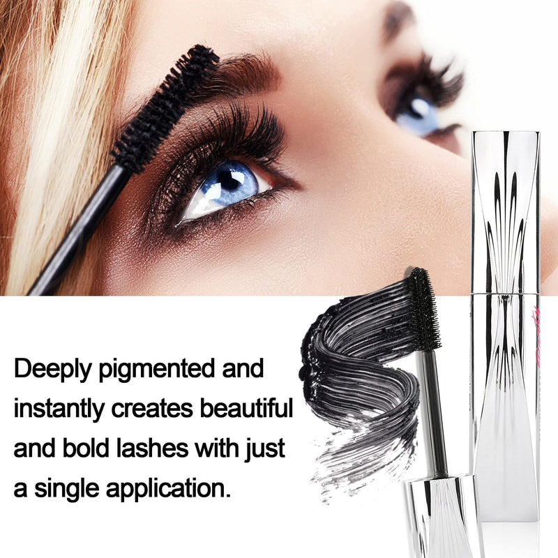 FANICEA 4D Silk Fiber Lash Mascara with 2 Pcs Eyeliner Gift Set Natural Voluminous Waterproof Long Lasting No Smudging Lengthening Thickening Eyelash Cosmetics Kit for Women Girls - BeesActive Australia