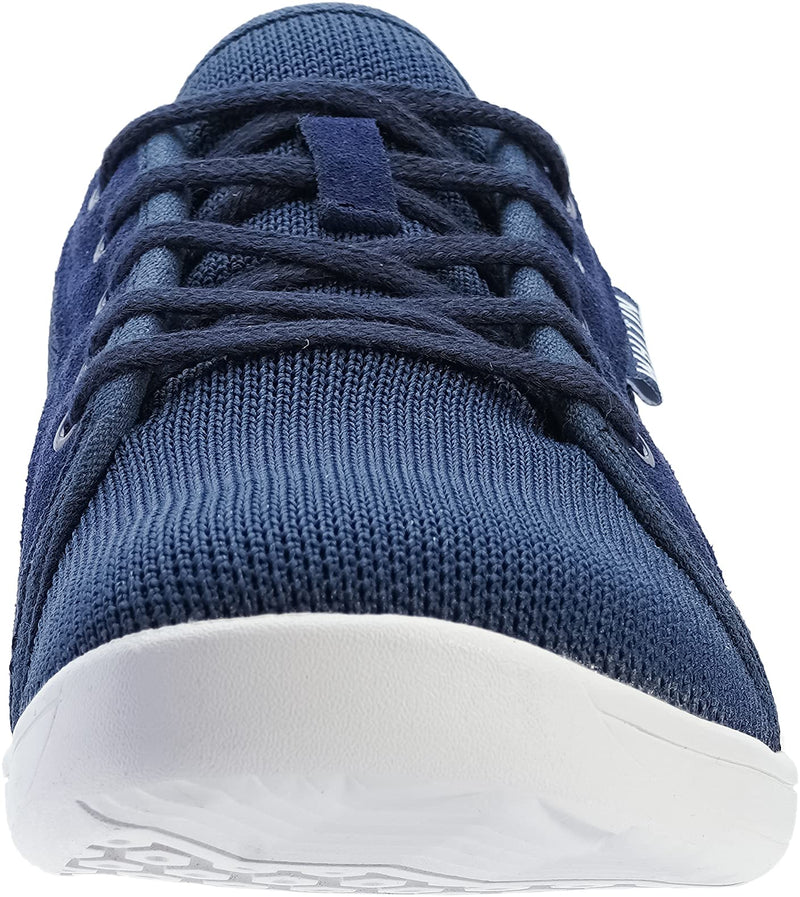 WHITIN Men's Minimalist Barefoot Sneakers | Wide fit | Zero Drop Sole | Upgraded Footbed 7 Dark Blue ( Upgraded Insole ) - BeesActive Australia