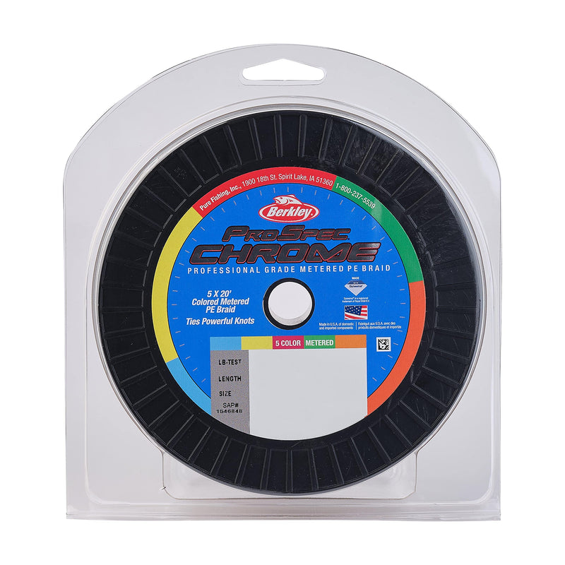 Berkley ProSpec Chrome 5x20' Metered Braid Fishing Line - BeesActive Australia