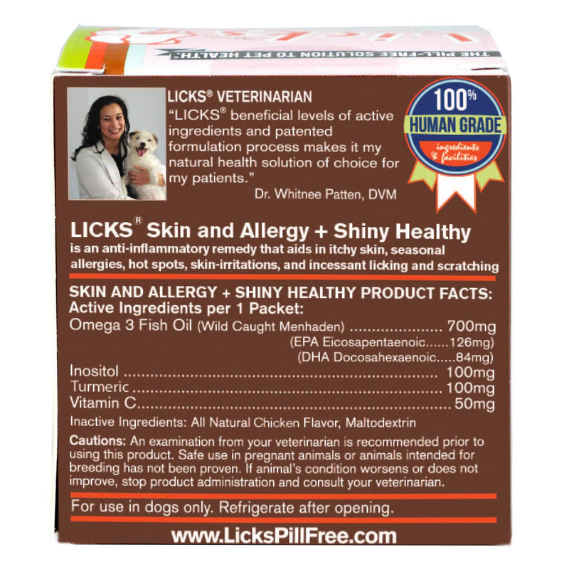 Licks - Skin & Allergy for Dogs - LiquiPaks - 10 Use - BeesActive Australia
