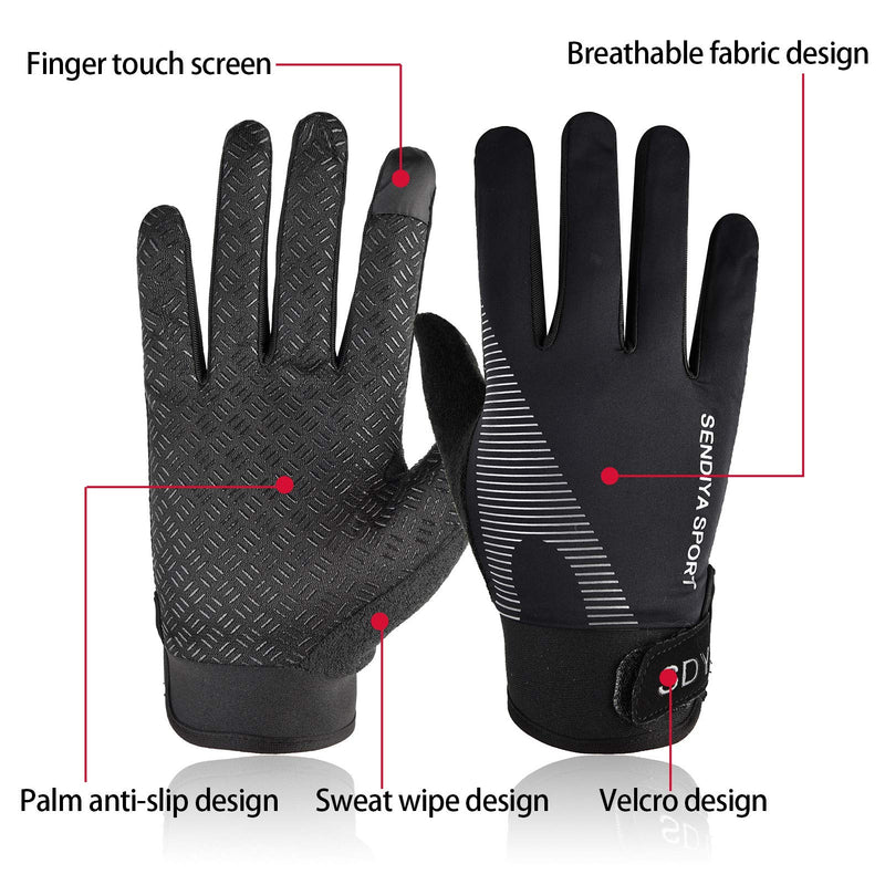 YHT Workout Gloves, Full Palm Protection & Extra Grip, Gym Fishing Fencing Gloves for Weight Lifting, Training, Fitness, Exercise (Men & Women) Black Medium - BeesActive Australia