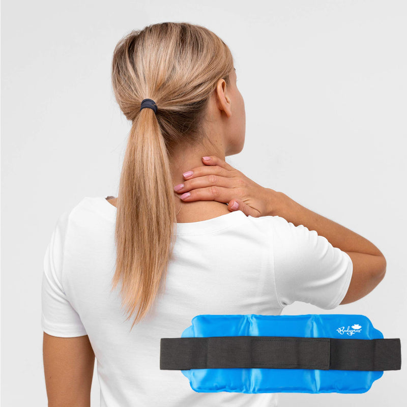 Pain Relief Ice Pack with Strap for Hot & Cold Therapy, Microwave Heat Pad for Back Shoulder, Neck, Waist, Calves and Hip - BeesActive Australia