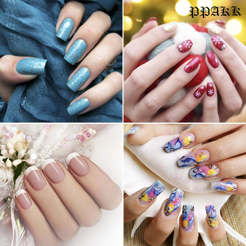 PPAKK 10 Sheets (240pcs) Double-Sided Nail Adhesive Stickers Breathable Transparent Bendable Fake Nail Glue Fake Nail Tips for Women and Girls - BeesActive Australia