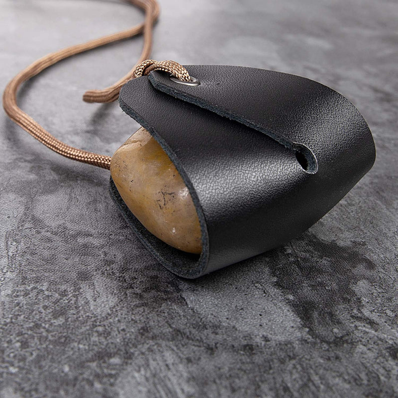 [AUSTRALIA] - EASYANT Handmade Leather Pouch Shepherd Sling Old-Fashioned Slingshot 