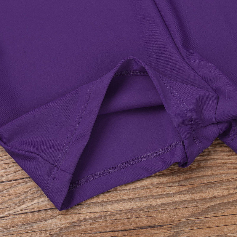 iiniim Girls Mock Turtle-Neck Ballet Dance Leotard Unitard Bodysuit Jumpsuit Gymnastics Dancewear Purple 8-10 - BeesActive Australia