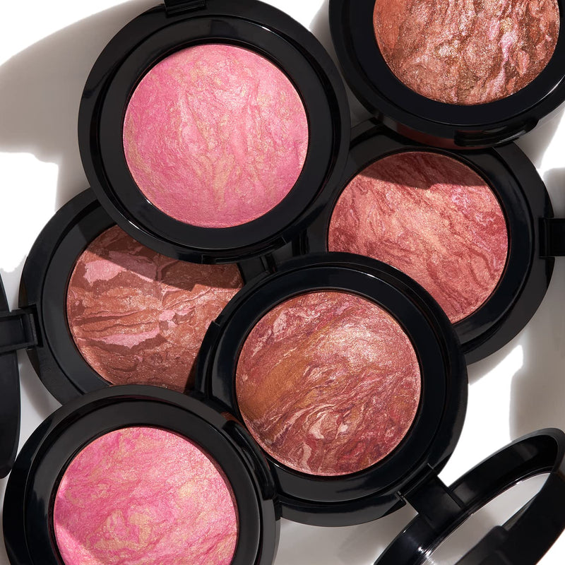 LAURA GELLER NEW YORK Baked Blush-n-Brighten Marbleized Blush- Apricot Berry Creamy Lightweight Satin Finish 07 Apricot Berry - BeesActive Australia