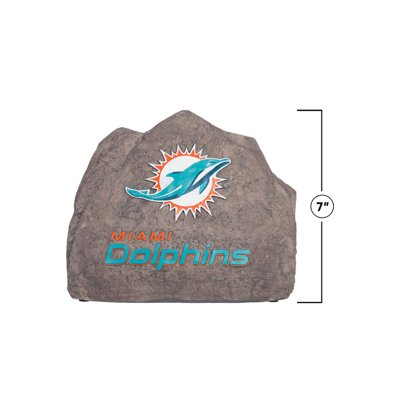 NFL Miami Dolphins Team Logo Faux Rock Lawn Decor Garden StoneTeam Logo Faux Rock Lawn Decor Garden Stone, Team Color, One Size - BeesActive Australia
