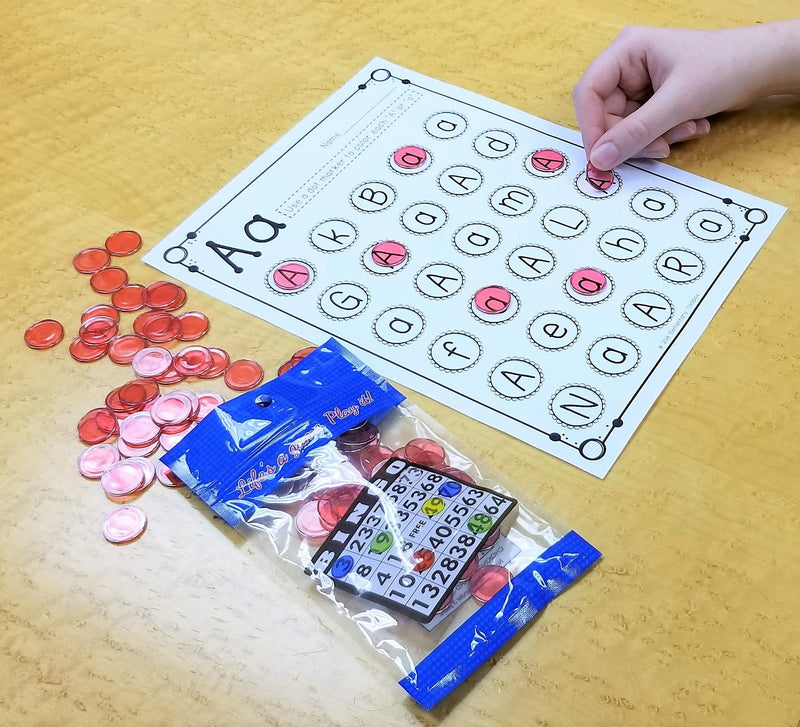 MR CHIPS Plastic Magnetic Bingo Chips - Mix Color - 1000 pcs - 3/4 Inch - Reusable Storage Bag - BeesActive Australia