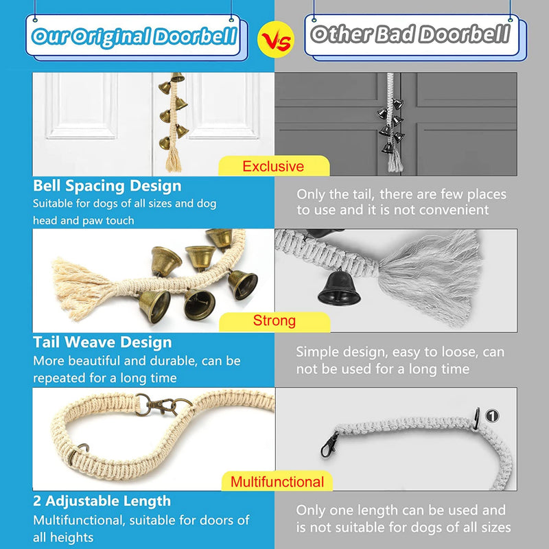 NVOART Dog Door Bell Training Doorbell Bronze - BeesActive Australia