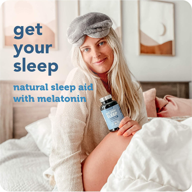 Natural Sleep Aid - Vitamin Bounty Get Your Sleep, Herbal Sleeping Pills with 7 Ingredients & Melatonin, All Natural & Non Habit Forming, Insomnia Supplement - BeesActive Australia