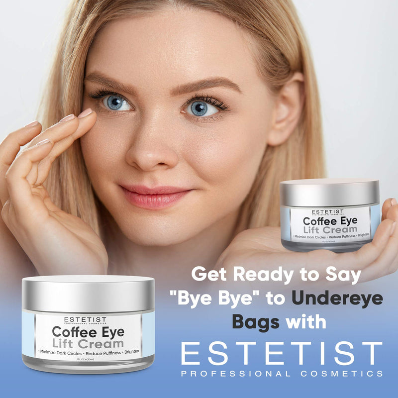 Caffeine Infused Coffee Eye Lift Cream - Reduces Puffiness, Brightens Dark Circles, & Firms Under Eye Bags - Anti Aging, Wrinkle Fighting Skin Treatment eyes - BeesActive Australia