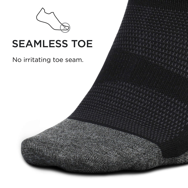 [AUSTRALIA] - Feetures Elite Ultra Light No Show Tab Sock Solid Medium Black 