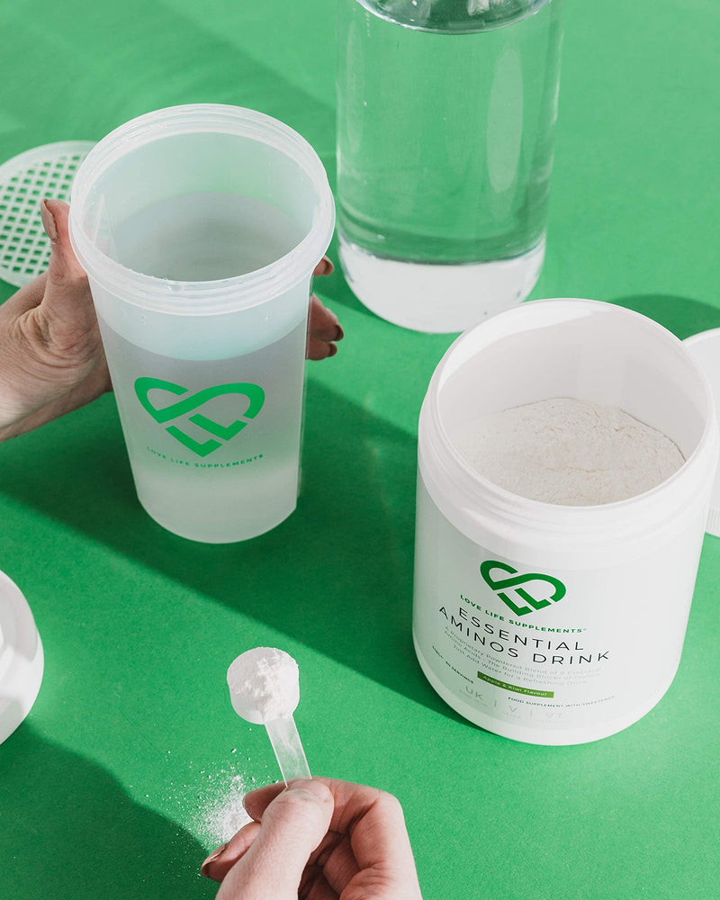 EAA Amino Acids Powder | All 9 Essential Amino Acids Including BCAA's and 2 Grams of Leucine per Serving | Apple & Kiwi Flavour | 348g - 60 Servings (5g of EAA's per Serving) | Love Life Supplements - BeesActive Australia