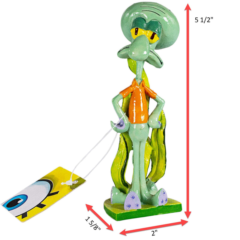 Penn-Plax Squidward Aquarium Resin Décor Ornament - Bring a Little Bikini Bottom and Spongebob to Your Tank - Stands 6.75" high - BeesActive Australia