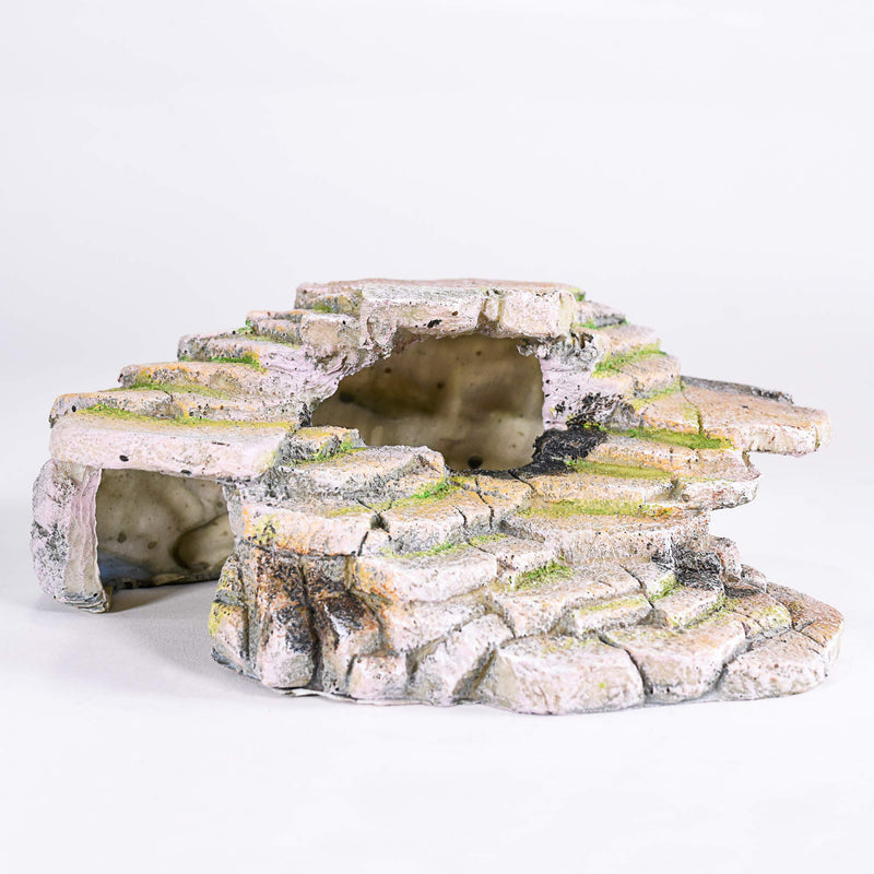 Penn-Plax Reptology Shale Step Ledge for Aquariums & Terrariums, Adds Hiding Spots, Swim Throughs, Basking Ledges for Fish, Reptiles, Amphibians, and Small Animals Medium - BeesActive Australia