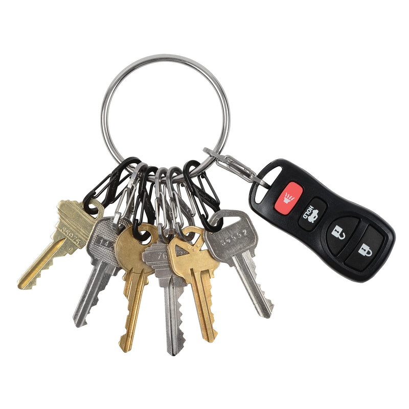 Nite Ize - BRG-M1-R3 BigRing Steel, 2" Stainless-Steel keychain Ring With 8 Stainless-Steel Key-Holding S-Biners - BeesActive Australia