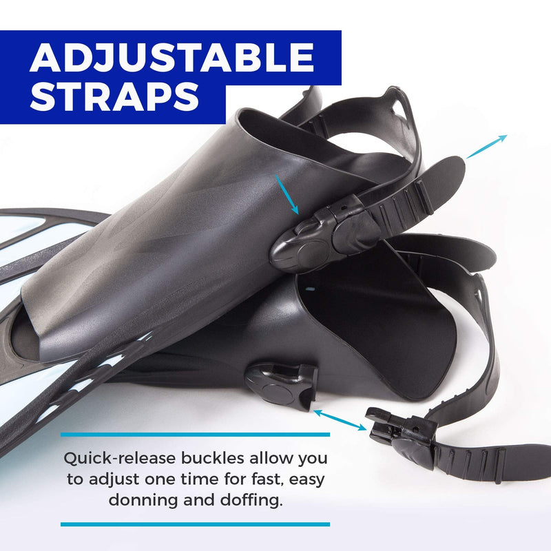Seavenger Torpedo Snorkeling Fins for Travel Black XS/XXS - BeesActive Australia