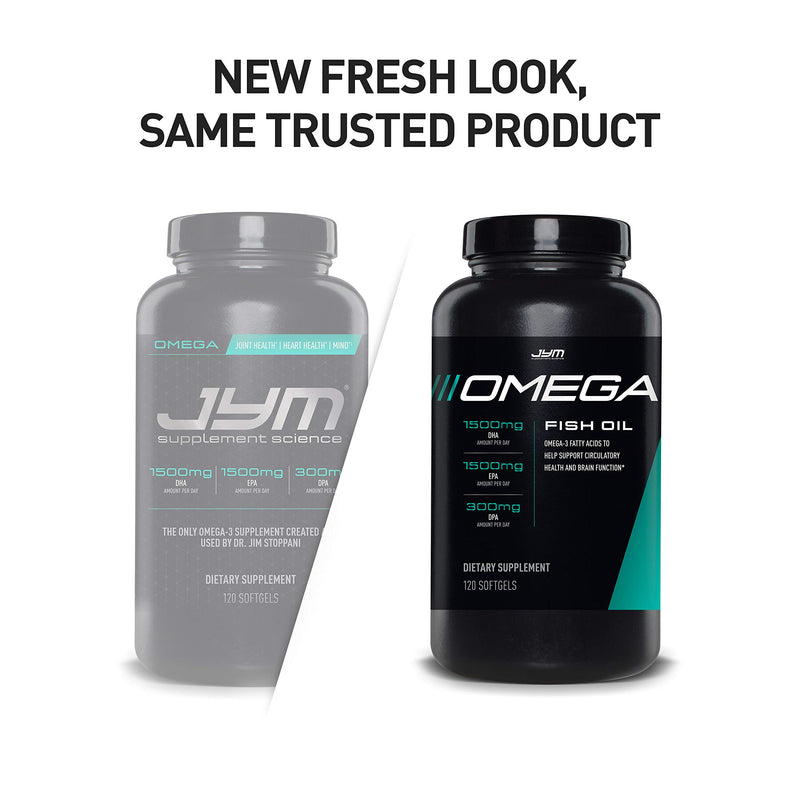 Omega JYM Fish Oil Capsules - Omega 3 Fatty acids, EPA, DHA and DPA | JYM Supplement Science | Omega, 120 Count - BeesActive Australia