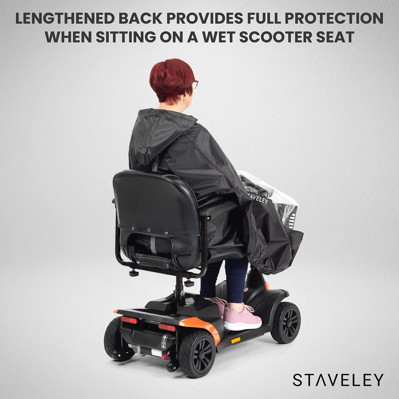 Staveley Standard Size Mobility Scooter Cape | Waterproof Rain Poncho Cover for Electric Scooters and Wheelchair | Perfect for Boot Scooters - BeesActive Australia