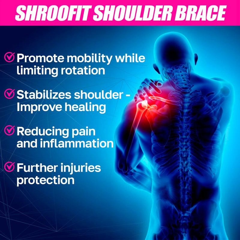 Shoulder Brace for Men and Women - Rotator Cuff Support Brace With Soft Underarm Pad for Shoulder Pain Relief and Compression Sleeve for Shoulder Injury - BeesActive Australia