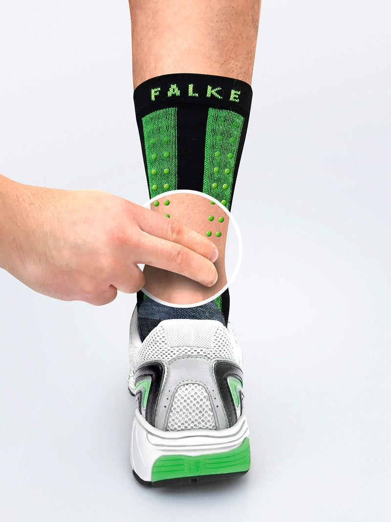 FALKE Men's Achilles Running Socks - Sports Performance Fabric, More Colors, 1 Pair Black (Black 3001) 46-48 - BeesActive Australia