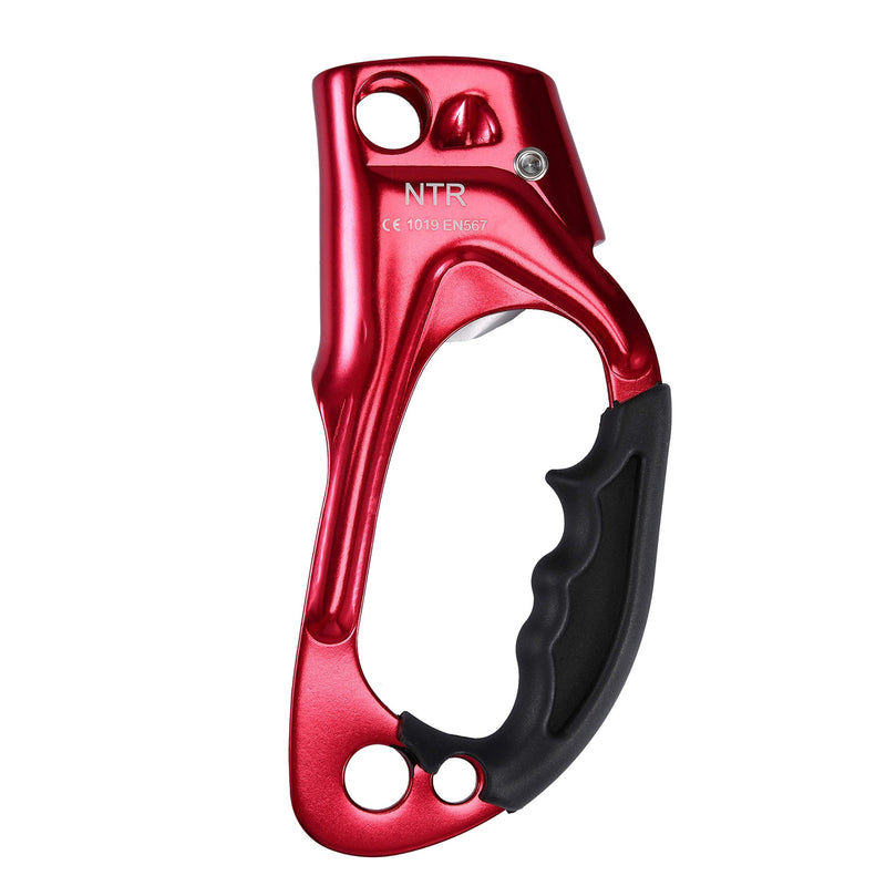 WILDKEN Climbing Hand Ascender Outdoor Mountaineering Tree Arborist Climbing Rappelling Equip Hand Ascender for 8-12MM Rope Left Right Hand Ascender Red 2 - Left - BeesActive Australia