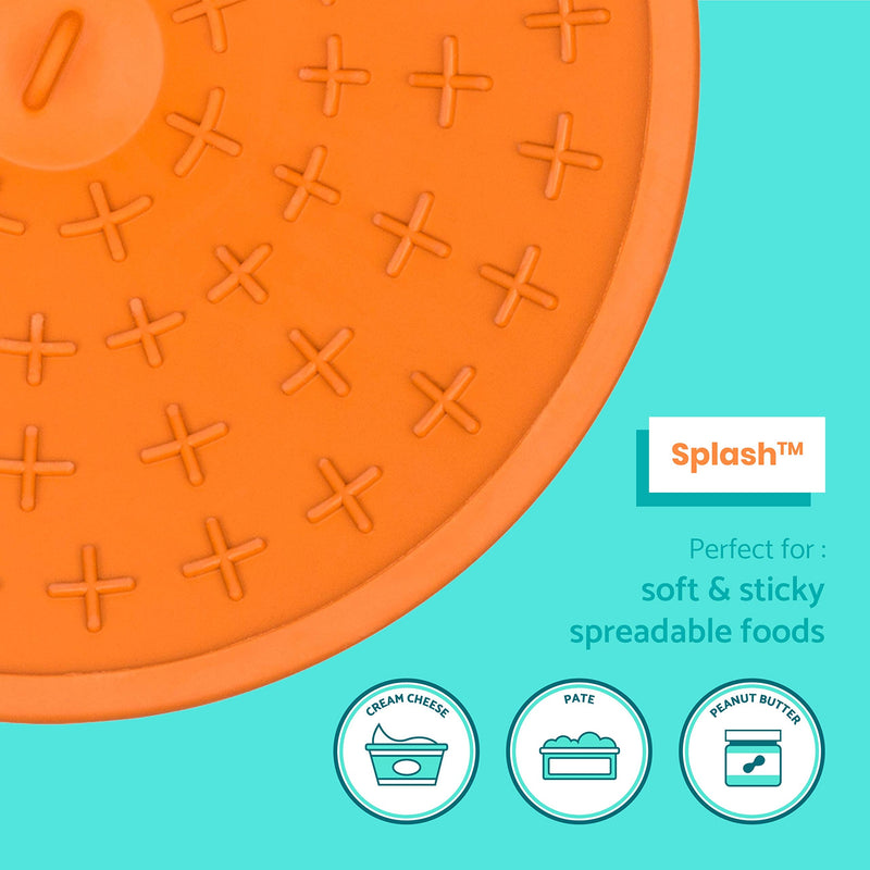 Lickimat Splash, Dog Slow Feeder Bowls Lick Mat, Boredom Anxiety Reducer, Sticks to Smooth Surface; Perfect for Food, Treats, Yogurt, or Peanut Butter. Fun Alternative to a Slow Feed Dog Bowl! Turquoise - BeesActive Australia