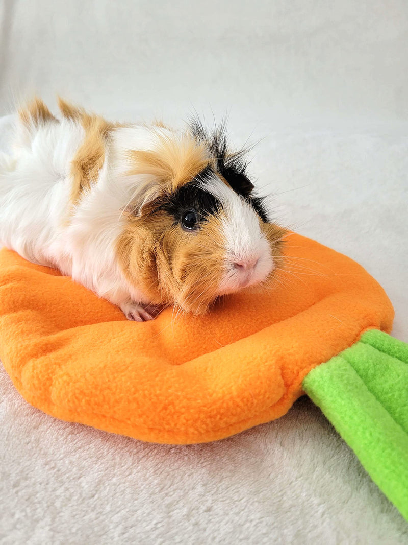 Guinea Pig Bed Washable Pee Pad, Fleece Bedding for Rodent, Reusable Carrot Cage Liner for Hedgehog, Rat, Hamster or Small Animal - BeesActive Australia