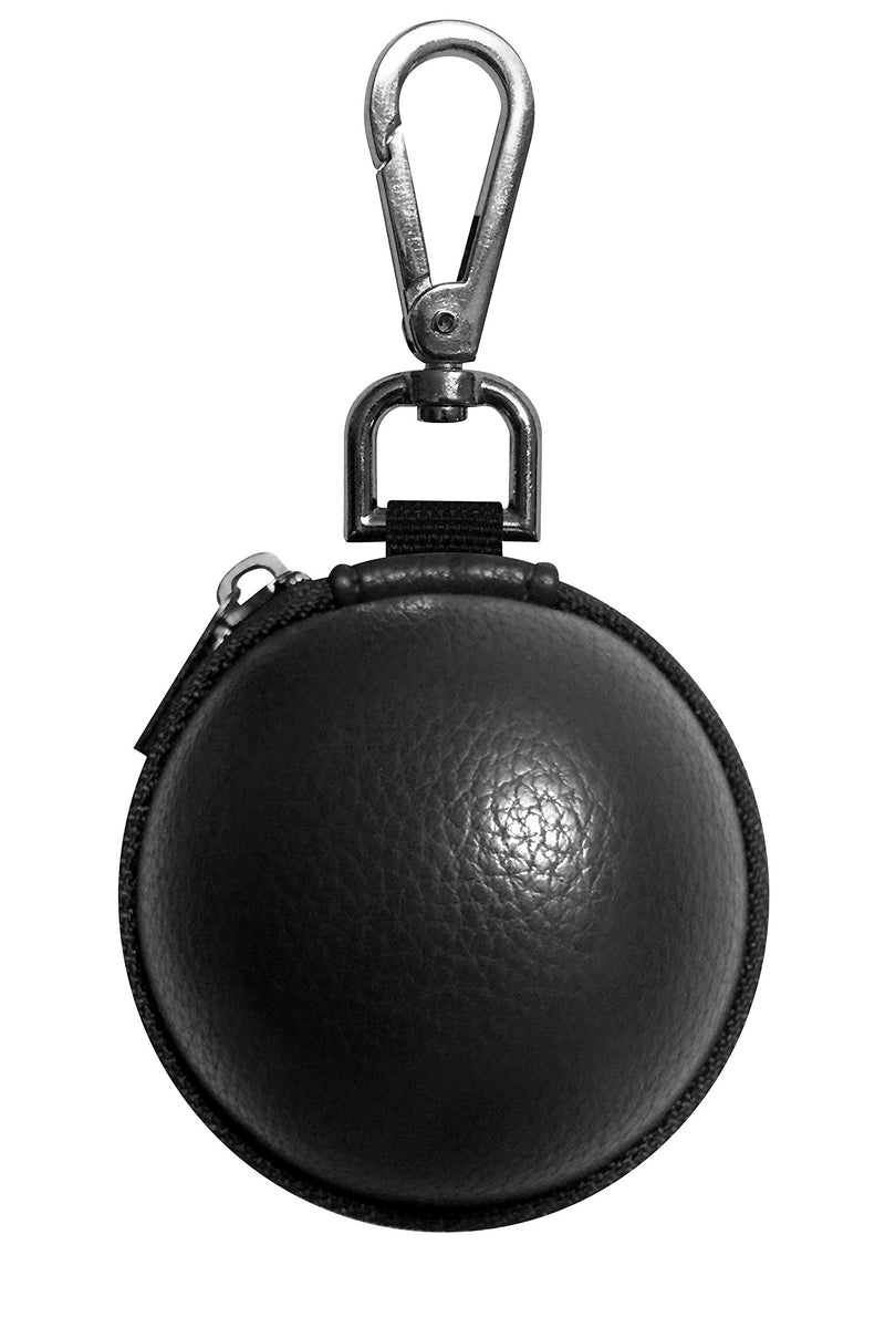 [AUSTRALIA] - Ballsak Pro - Silver/Black - Clip-on Cue Ball Case, Cue Ball Bag for Attaching Cue Balls, Pool Balls, Billiard Balls, Training Balls to Your Cue Stick Bag Extra Strong Strap Design! 