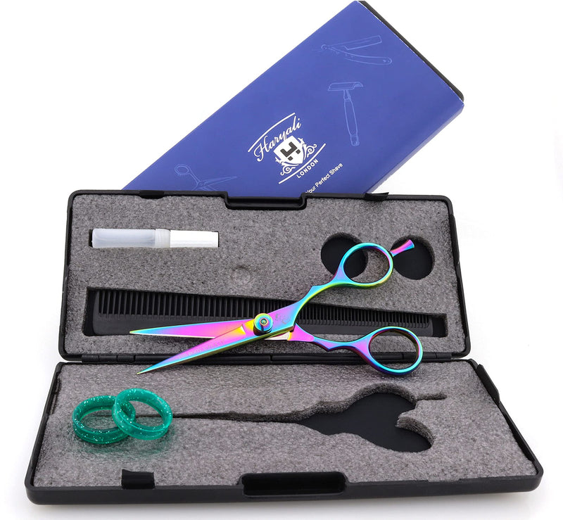 Haryali London Professional Multi 5.5" Hairdressing Barber Scissors Hairdresser Hair Cutting Salon Shears With Razor Sharp Edges Comes in a Black Box - BeesActive Australia